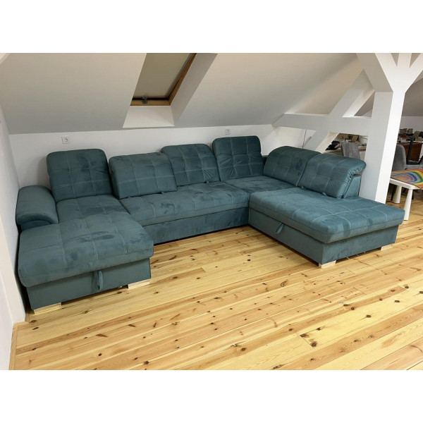 Vip multirelax u-alakú kanapé 2 ágyneműtartós