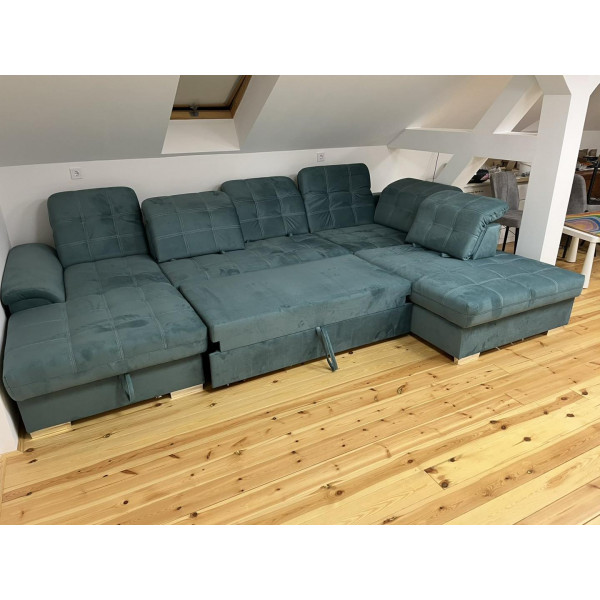 Vip multirelax u-alakú kanapé 2 ágyneműtartós