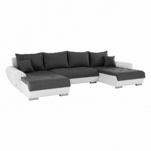 Trendy fehér szürke u alakú kanapé