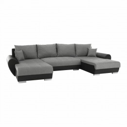 Trendy fekete szürke u alakú kanapé